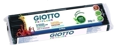 PLASTILINA PATPLUME 350GR NEGRO C/12