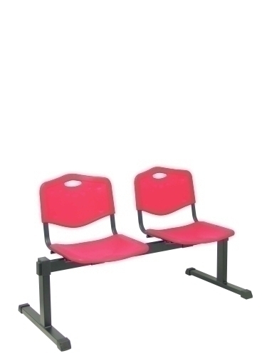 Bancada Robledo 2 plazas PVC color rojo