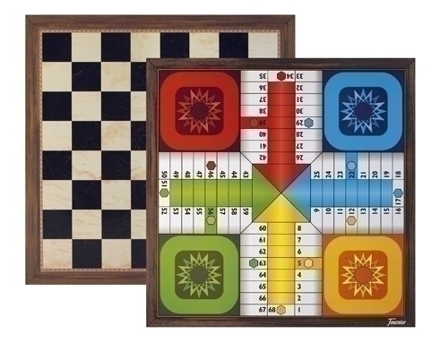 TABLERO PARCHIS 4 AJEDREZ DE 40 Cmts