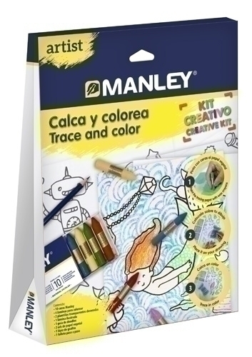 MANLEY ARTIST CALCA Y COLOREA - Pack de 6 unidades