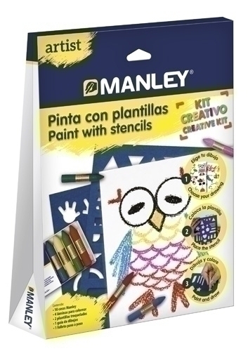 MANLEY ARTIST PINTA CON PLANTILLAS - Pack de 6 unidades