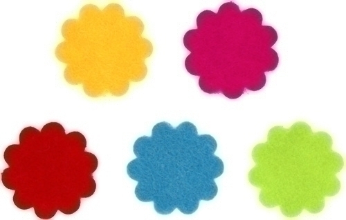 FIGURAS FIELTRO ADHES.FLORES PACK 30