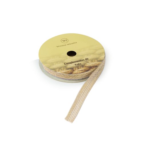 CINTA REGALO YUTE R.3 m.10 mm NATURAL