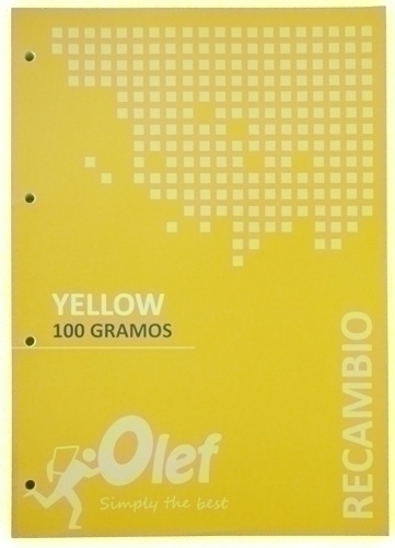 RECAMBIO OLEF A4 80h 4 TAL. CD.5 AMARILL - Pack de 5 unidades