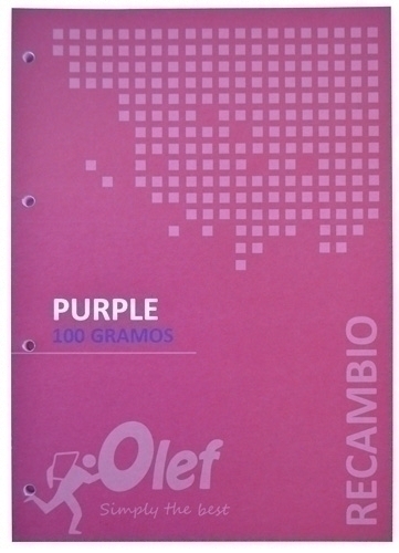 RECAMBIO OLEF A4 80h 4 TAL. CD.5 VIOLETA - Pack de 5 unidades