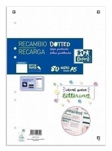 RECAMBIO OXF. A4 80h 6 TAL.DOTS - 1 unidad 400173651