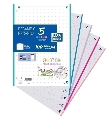RECAMBIO OXF. A4 100h 4 TAL.DOTS - 1 unidad 400162337