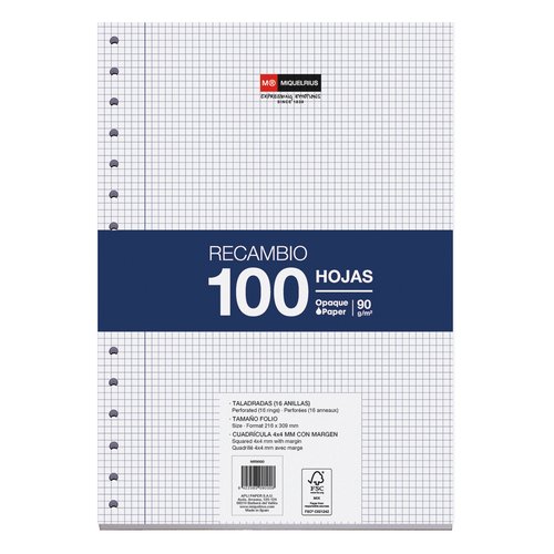 RECAMBIO MR Fº 100h 16 TAL.CD.4
