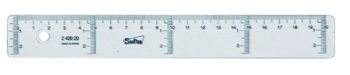 REGLA CRISTAL SAFTA 20 CENTIMETROS