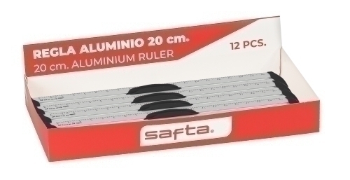 REGLA ALUMINIO SAFTA 20 cm EXP.12