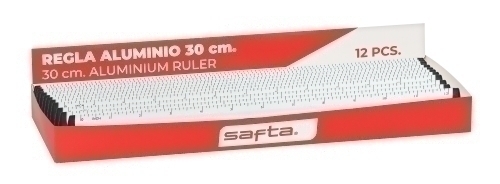 REGLA ALUMINIO SAFTA 30 cm EXP.12