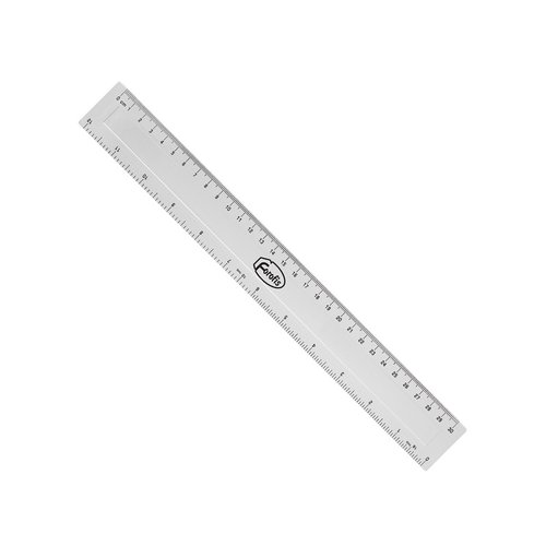 REGLA FOROFIS PLASTICO 30 CM TRANSPARENT - Pack de 25 unidades