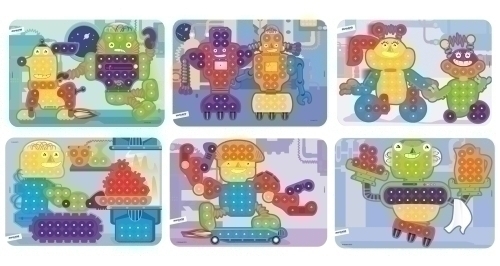 JUEGO MINILAND PEGS 15mm ROBOTS P/6