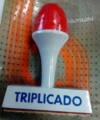 SELLO MANUAL TRIPLICADO - Pack de 6 unidades