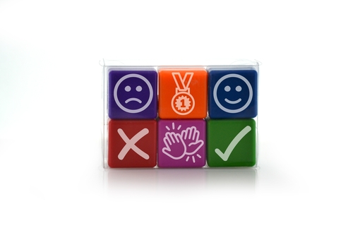 OFFICE BOX SELLOS DE MOTIVACIÓN ICONS 2,5X2,5CM COLORES SURTIDOS PACK 6 UD - Color no elegible