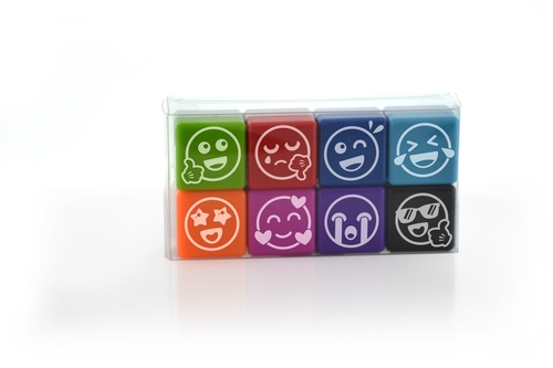 OFFICE BOX SELLOS DE MOTIVACIÓN VIVES 2,5X2,5CM COLORES SURTIDOS PACK 8 UD - Color no elegible