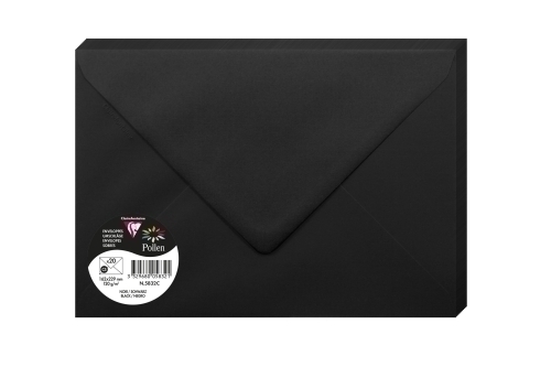 SOBRE CLAIREFONTAINE 162x229 NEGRO P/20