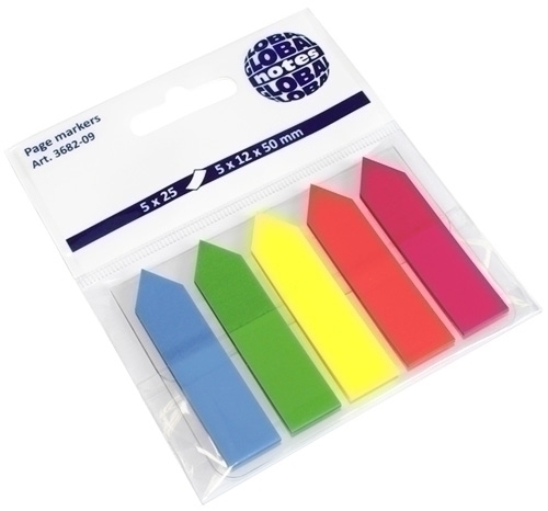 BANDERITAS ADHESIVAS GLOBAL FLECHAS B/5