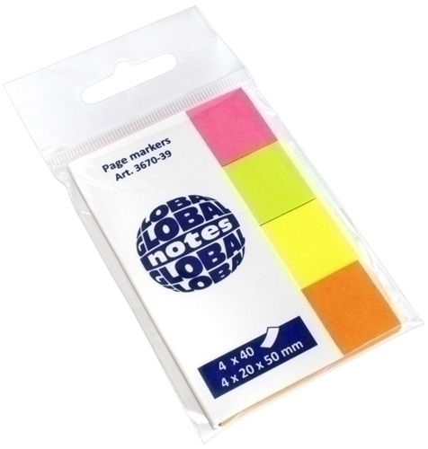 BANDERITAS ADHESIVAS GLOBAL BLISTER de 4
