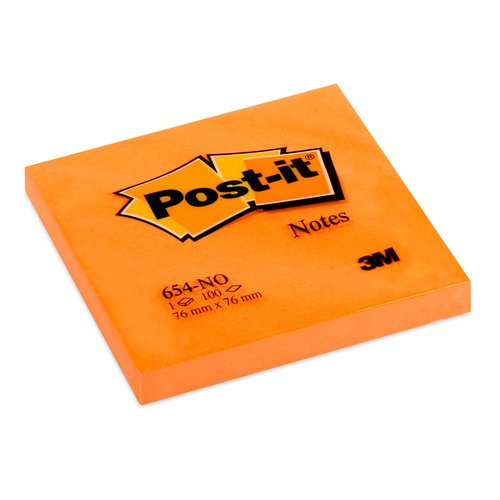 TACO NOTAS POST-IT 654 NARJ. NEON 76x76 - Pack de 6 unidades