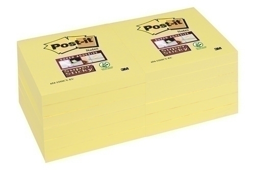 TACO NOTAS POST-IT 654 90hj. 76X76 STIC - Pack de 12 unidades