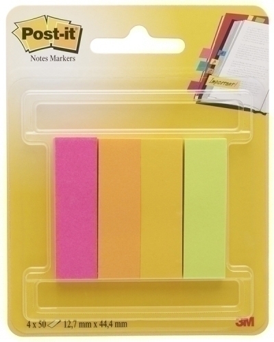 TACO NOTAS POST-IT 670-4CA 12,7X44,4 - Pack de 6 unidades