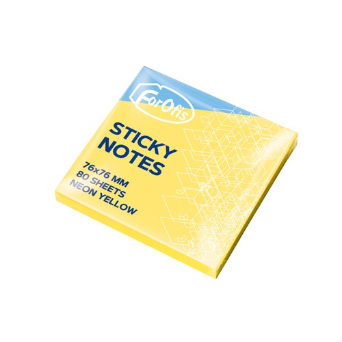 TACO NOTAS FOROFIS 80h 76x76 AMARILLO NE - Pack de 12 unidades