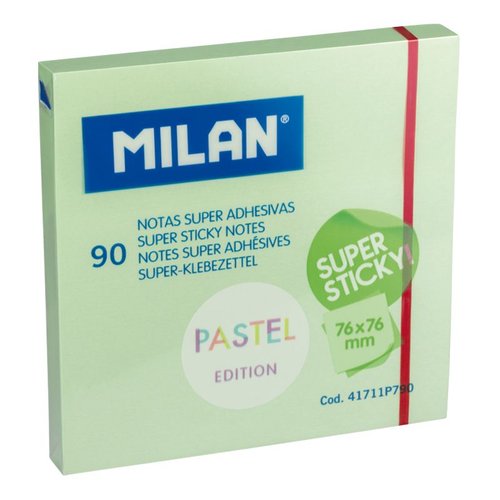 NOTAS ADHESIVAS MILAN SUPER STICKY 90h V - Pack de 10 unidades