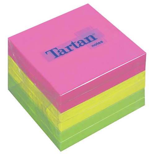 TACO NOTAS TARTAN 76X76 NEON SURT.PAQ.6