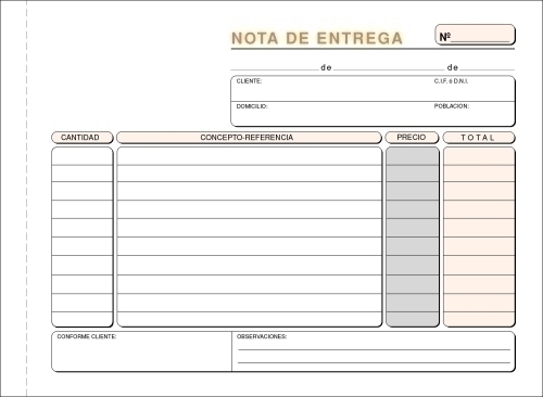 TALONARIO ENTREGAS 4º APAISADO LOAN