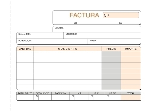 TALONARIO FACTURAS 8º APDO TRIPLI LOAN