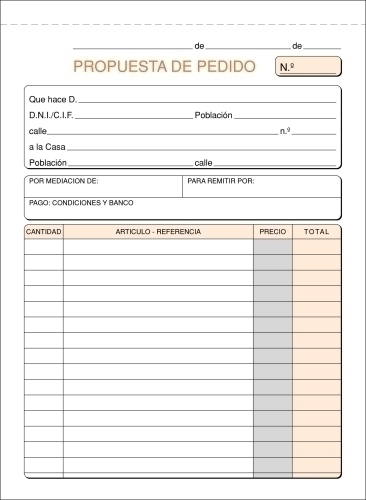 TALONARIO PEDIDOS 4º NATU DUPLI LOAN