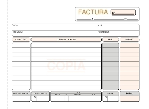 TALON. CAT. FACTURAS 4º APDO DUPLI LOAN