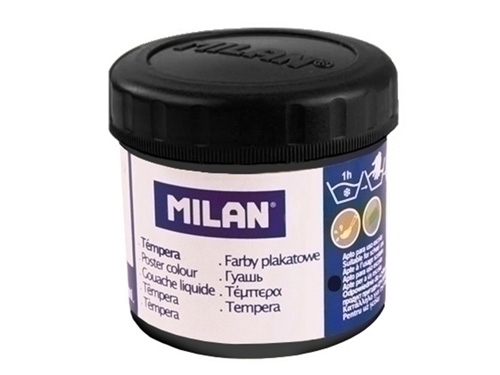 TEMPERA MILAN 40 ml NEGRO - Pack de 6 unidades
