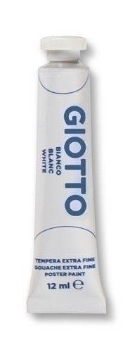 TEMPERA GIOTTO 12 ml (tubo) BLANCO - Pack de 6 unidades