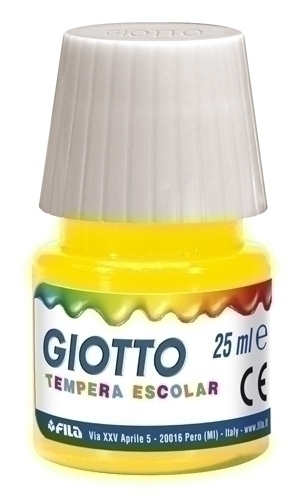 TEMPERA GIOTTO 25 ml AMARILLO - Pack de 6 unidades