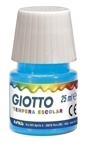 TEMPERA GIOTTO 25 ml CIAN - Pack de 6 unidades