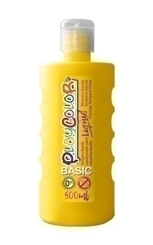 BOTE ERG. TEMPERA LIQ. PLAYCOLOR 500ML AMARILLO