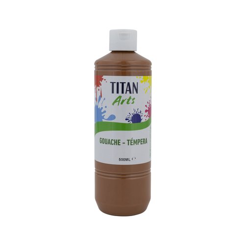 TEMPERA TITAN AC ESC.500ml MARRON CL.