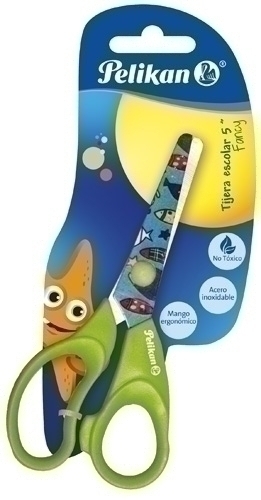 TIJERAS ESC. PELIKAN FANCY 5 BLISTER de - Pack de 12 unidades