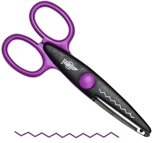 TIJERAS FAIBO DENTADA MALVA - Pack de 10 unidades