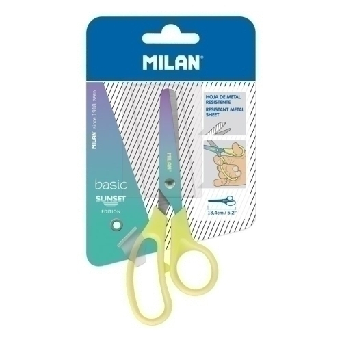 TIJERAS ESCOL.MILAN 13cm BASIC SUNSET.AM