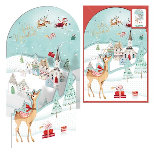 CHRISTMAS DOHE 115x170 ALDEA NAVIDEÑA - Pack de 6 unidades