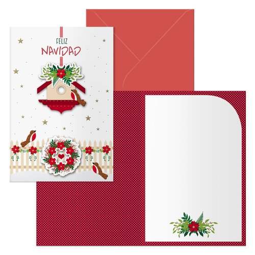 CHRISTMAS DOHE 115x170 BIRD HOUSE - Pack de 6 unidades