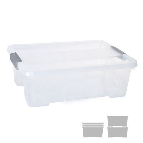 CAJA ALMA. ARCHIVO 2000 C/TAPA 10L 28X40X13CM TRAN