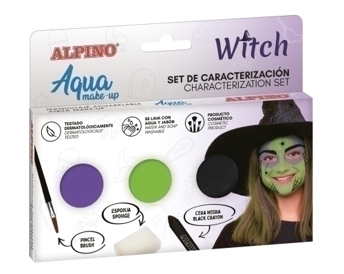 ALPINO MAQUILLAJE AL AGUA SET DE CARACTERIZACIÓN BRUJA