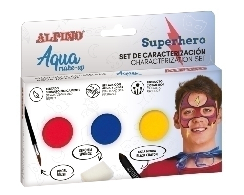 ALPINO MAQUILLAJE AL AGUA SET DE CARACTERIZACIÓN SUPERHEROES