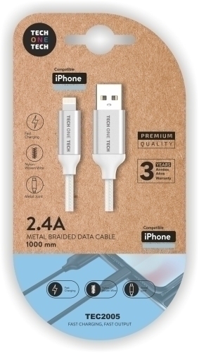 CABLE USB - LIGHTNING APPLE BLANCO 1 m.