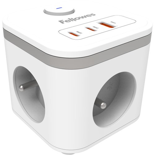 ENCHUFE ADAPTADOR FELLOWES 3SAL+3USB(CUB