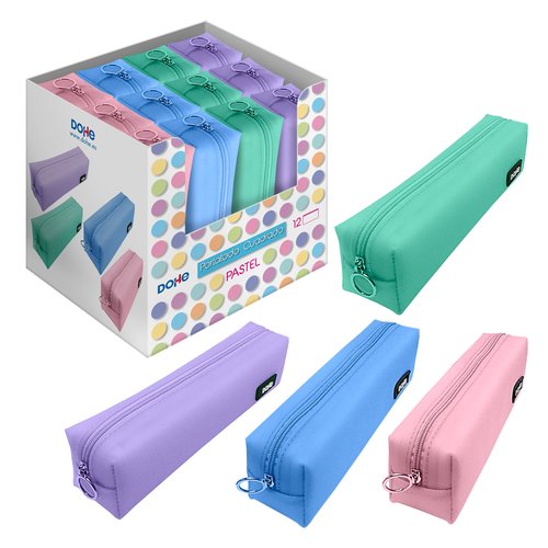 DOHE PORTATODOS CUADRADOS DE SILICONA GEL EXPOSITOR 12 C/SURTIDOS - Color no elegible